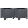vidaXL Jardini&egrave;res 2 pcs anthracite 30x30x30 cm acier