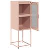 vidaXL Buffet rose 36x39x107 cm acier laminé à froid