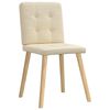 vidaXL Chaises &agrave; manger lot de 4 cr&egrave;me tissu
