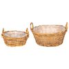 vidaXL Panier de Plante avec stockage 2 pcs Marron Rattan Lacak
