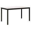 vidaXL Table de salle &agrave; manger / Table de repas Blanc 140 x 80 x 75 cm