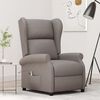 vidaXL Fauteuil inclinable &eacute;lectrique &agrave; oreilles taupe Tissu