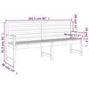 vidaXL Banc de jardin blanc 203,5x48x91,5 cm bois massif de pin