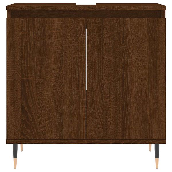 vidaXL Armoire de bain chêne marron 58x33x60 cm bois d'ingénierie