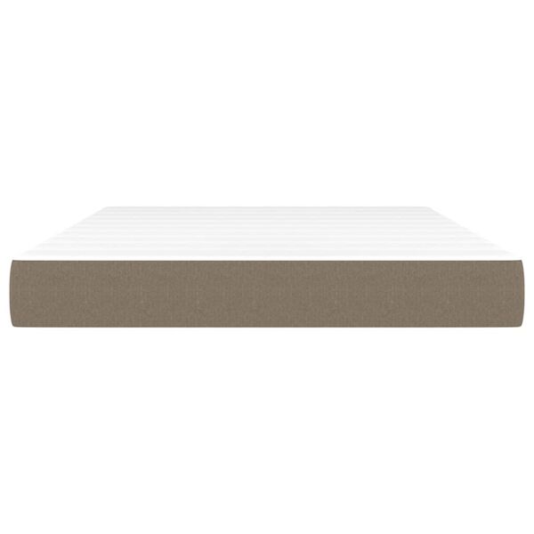 vidaXL Matelas de lit &agrave; ressorts ensach&eacute;s fermet&eacute; moyenne Taupe 140x200x20 cm Tissu