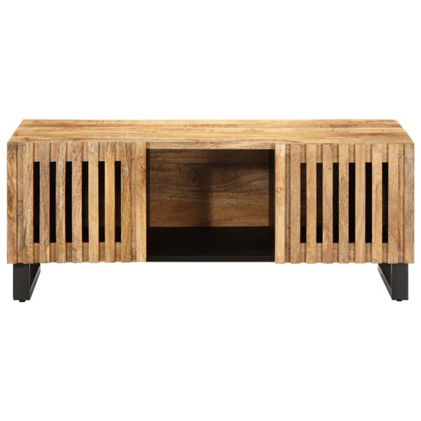 vidaXL Table basse 100x55x40 cm bois de manguier massif brut