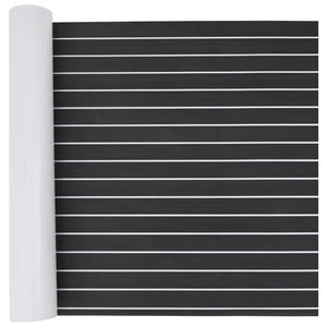 vidaXL Tapis de bateau Ray&eacute; Gris fonc&eacute; et blanc 240 x 90 cm EVA
