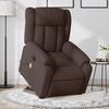 vidaXL Fauteuil inclinable de massage Marron fonc&eacute; Tissu