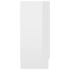 vidaXL Armoire à vitrine Blanc brillant 120x30,5x70 cm Bois ingénierie