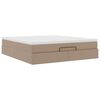 VidaXL Cadre de lit ottoman et matelas cappuccino 160x200cm similicuir
