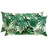 vidaXL Housse de coussin 2 pcs HEERLEN Motif feuilles 40 x 80 cm