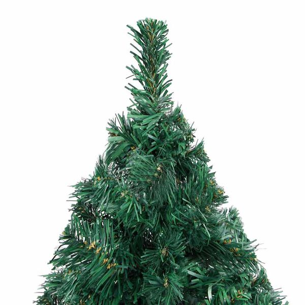 vidaXL Arbre de No&euml;l artificiel pr&eacute;-&eacute;clair&eacute; et boules vert 180 cm PVC