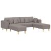 vidaXL Canap&eacute; 3 pc Taupe tissu