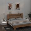 vidaXL Tables de chevet 2 pcs avec LED Blanc 60x35x40 cm