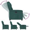 vidaXL Fauteuil inclinable &eacute;lectrique Vert fonc&eacute; Tissu