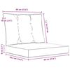 vidaXL Coussin de canap&eacute; d'ext&eacute;rieur 2 pcs Gris Polyester