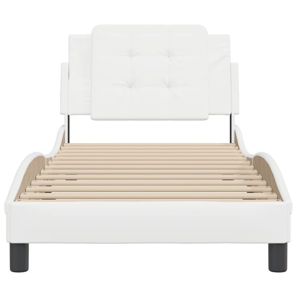 vidaXL Cadre de lit sans matelas Zadar blanc 80x200 cm similicuir