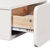 vidaXL Table de chevet Blanc 44 x 32,5 x 40 cm Bois massif en pin