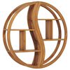 vidaXL &Eacute;tag&egrave;re murale Yin Yang 100x20x100 cm Bois de teck massif