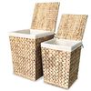 vidaXL Panier &agrave; linge 2 pcs Jacinthe d'eau