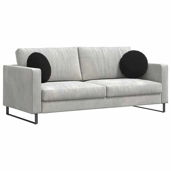 vidaXL Coussins de siège 2 pcs Noir Ø 40 x 13 cm Velours