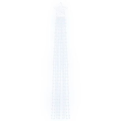 vidaXL Guirlande de sapin de Noël 320 LED blanc froid 375 cm
