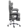 vidaXL Chaise de bureau de massage Anthracite Similicuir