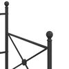 vidaXL Lit de repos sans matelas noir 80x200 cm acier