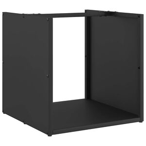 vidaXL Portant de bois chauffage noir 40x40x40 cm