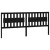 vidaXL T&ecirc;te de lit Noir 205,5x4x100 cm Bois massif de pin