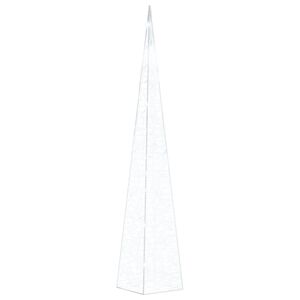 vidaXL C&ocirc;ne lumineux d&eacute;coratif &agrave; LED Acrylique Blanc froid 90 cm
