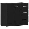 vidaXL Armoire d'&eacute;vier ch&ecirc;ne noir 63x30x54 cm Bois d'ing&eacute;nierie