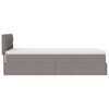 vidaXL Lit ottoman avec matelas taupe 90x200 cm tissu