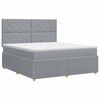 vidaXL Lit boxspring avec matelas Gris clair 140 x 200 cm Tissu