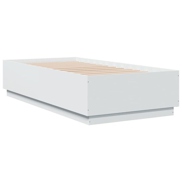 vidaXL Cadre de lit sans matelas blanc 75x190 cm