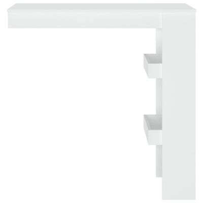 vidaXL Table de bar murale Blanc 102x45x103,5 cm Bois d'ingénierie