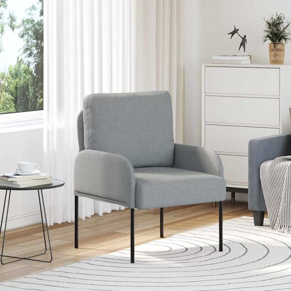 vidaXL Canap&eacute;s avec coussin 55cm Gris clair Contreplaqu&eacute;