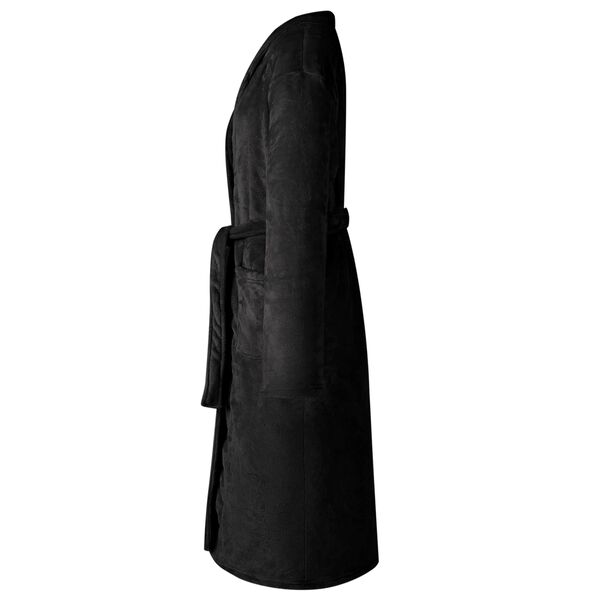 vidaXL Robe de bain sans capuche Noir xxxl Flanelle