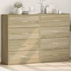 vidaXL Buffets 2 pcs ch&ecirc;ne sonoma 60x31x84 cm bois d'ing&eacute;nierie