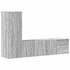 vidaXL Ensemble de meubles TV 3 pcs Sonoma gris Bois d'ing&eacute;nierie