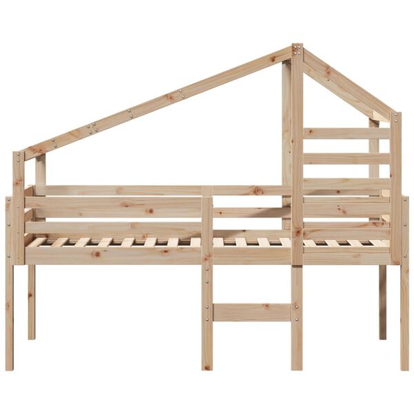 vidaXL Lit haut sans matelas 75x190 cm bois de pin massif