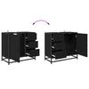 vidaXL Ensemble de mobilier de salle de bain 3 pcs Ch&ecirc;ne noir