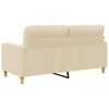 vidaXL Canap&eacute; &agrave; 2 places Cr&egrave;me 140 cm Tissu