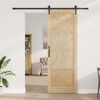 vidaXL Porte coulissante ORKDAL Marron 83 x 232 cm Bois de pin massif