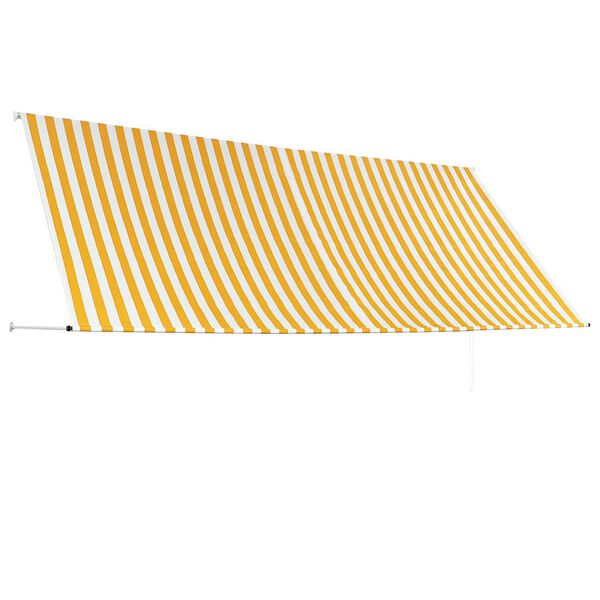 vidaXL Auvent r&eacute;tractable 350x150 cm Jaune et blanc