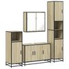 vidaXL Ensemble de meubles de salle de bain 4 pcs ch&ecirc;ne sonoma