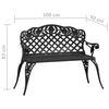 vidaXL Banc de jardin 108 cm Aluminium coul&eacute; Noir
