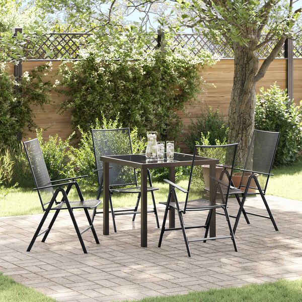 vidaXL Ensemble de salle &agrave; manger pour jardin 5 pcs Anthracite