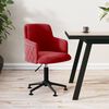 vidaXL Chaise pivotante de bureau Rouge bordeaux Velours