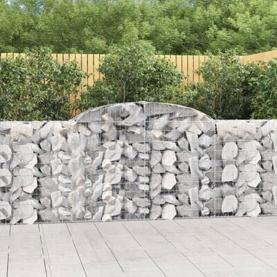 vidaXL Paniers à gabions arqués 30 pcs 300x30x100/120 cm fer galvanisé